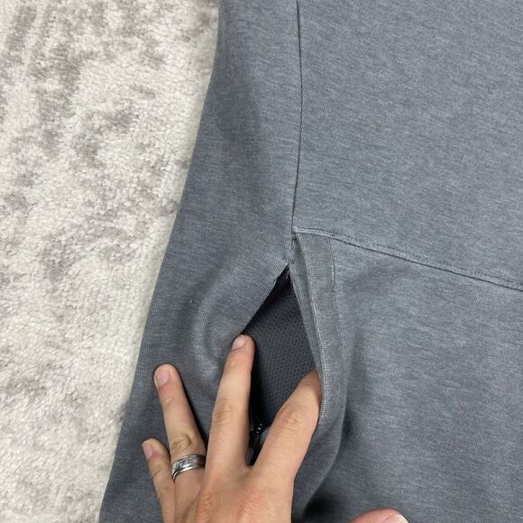 Nike Pullover Yoga Dri Fit Men's 1/2-Zip Training Crew Gray DD2186 Size Large - Picture 2 of 7